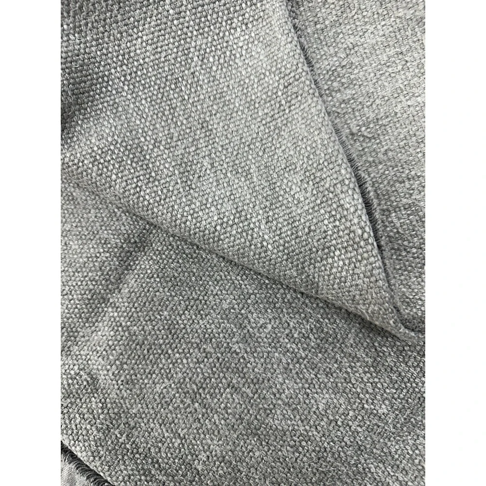 Pottery Barn Willa Textured Fringe Pillow Cover Gray 22